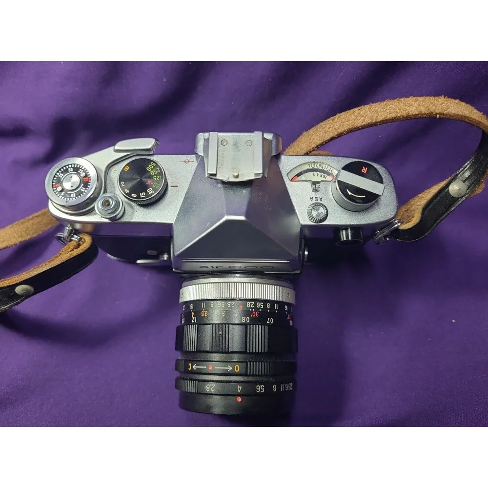 Wards SLR 600 Soligor Lens  35mm Film Camera with Leather Case Vintage